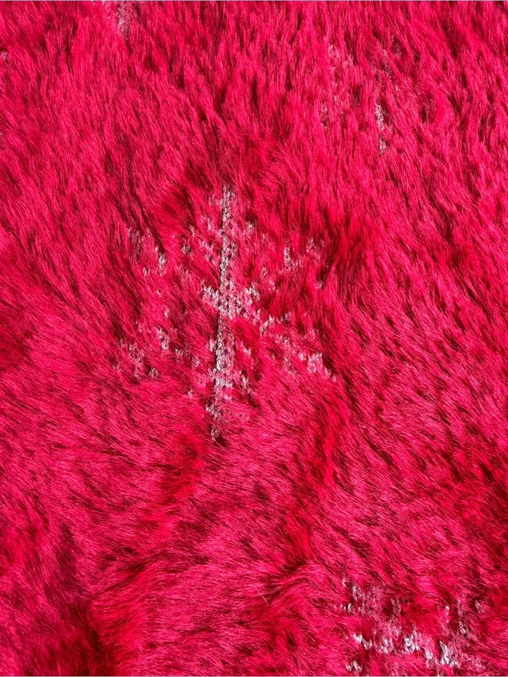 Torrid Holiday Eyelash Lurex Crew Neck Pullover Sweater in Red / Silver Size 00